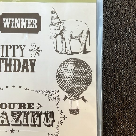 Stampin’ Up! You’re Amazing Stamp Set NEW Retired Circus Elephant Ticket - Picture 3 of 6
